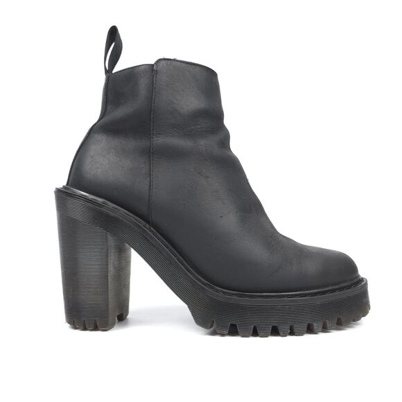 Dr Martens Magdalena Leather Heeled Chelsea Boots Platform Y2k Grunge Minimal 7 - Picture 3 of 8